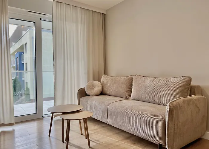 Palm Tree Perlowa Przystan Parking, 650M Do Plazy, Swiezo Oddany Nowoczesny Apartament, Parkplatz Im Preis Inbegriffen, 650 Meter Zum Strand, Frisch Fertiggestellt, Geraeumige Und Moderne Wohnung, Parking Included, 650 Meters To The Beach!